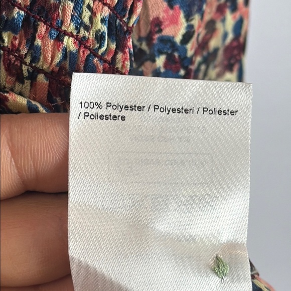 MSCH Copenhagen Kaline Floral Long Sleeve Side Smocked Blouse Size XL - Picture 9 of 10